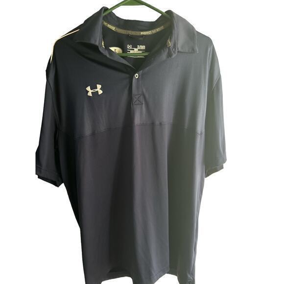 Under‎ Armour Polo ShirtMen size XL Navy Blue short sleeve - Picture 1 of 5